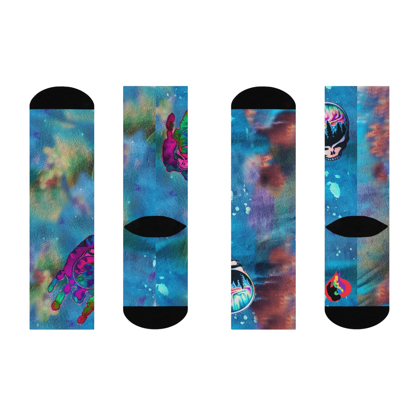 Aroura Borealis Skull Premium Socks