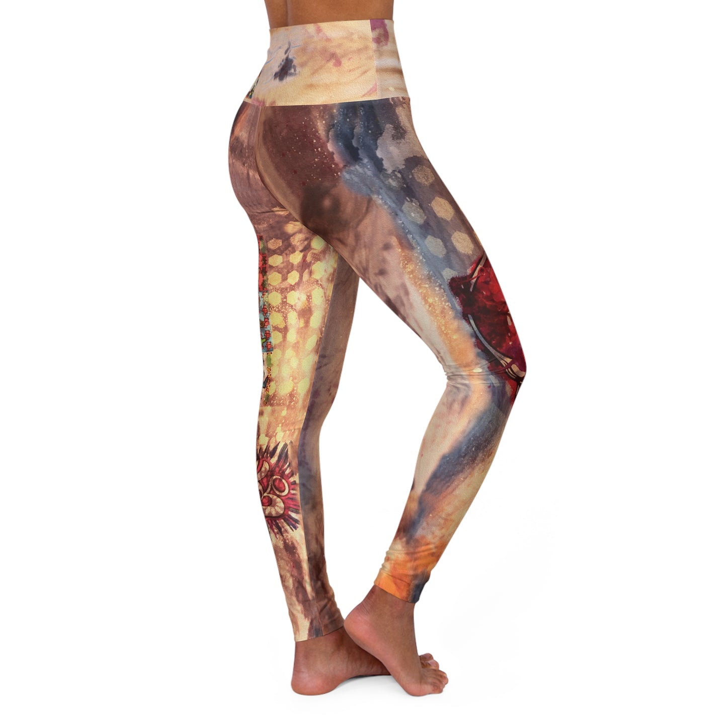 Leggings de yoga de cintura alta Bear Test (AOP)