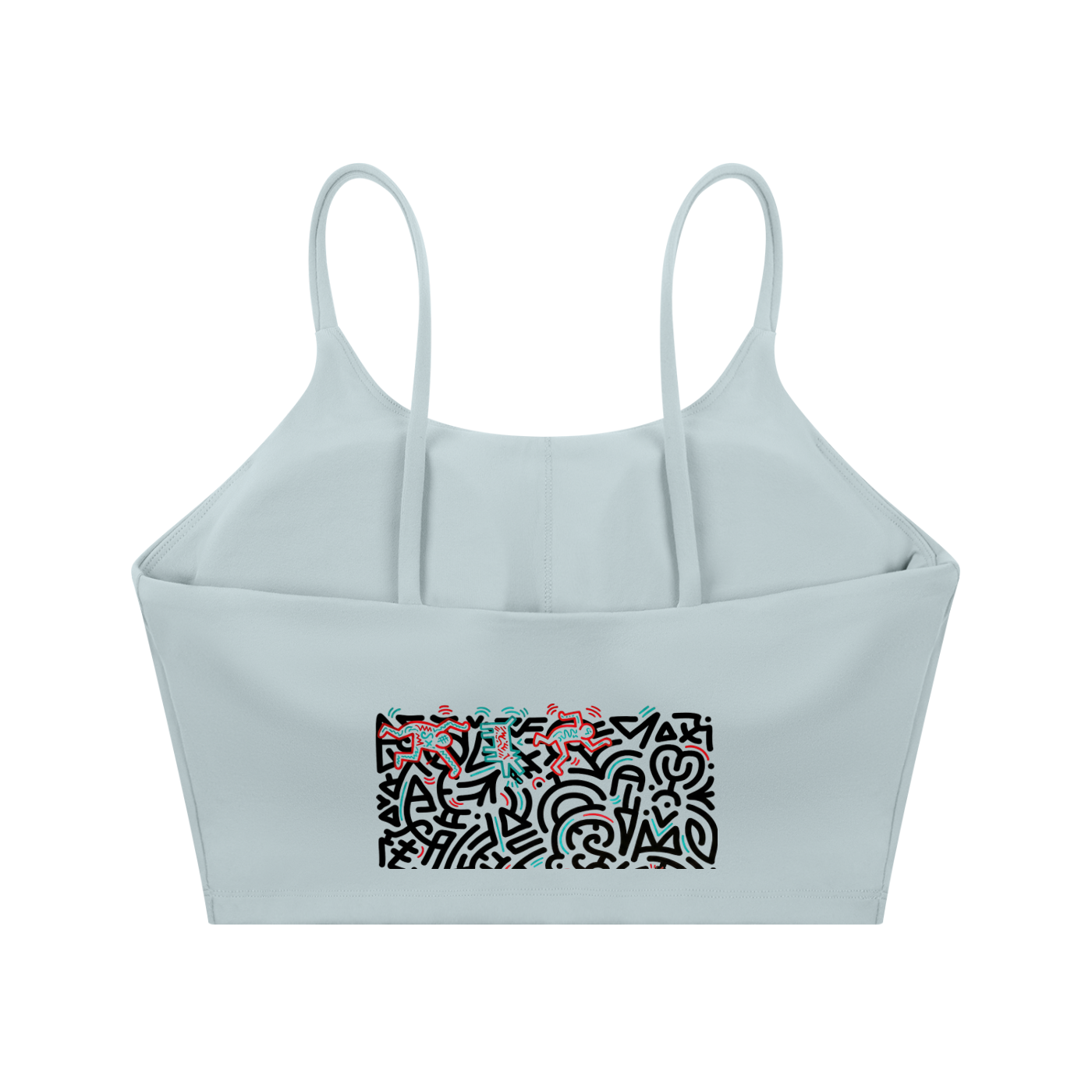 SQUIGGLE Spaghetti Strap Yoga Sports Bra