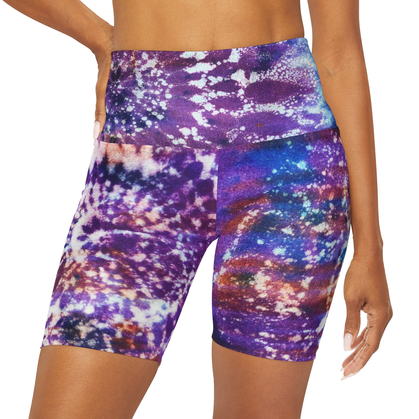 Tye Dye Mandala High Waisted Yoga Shorts