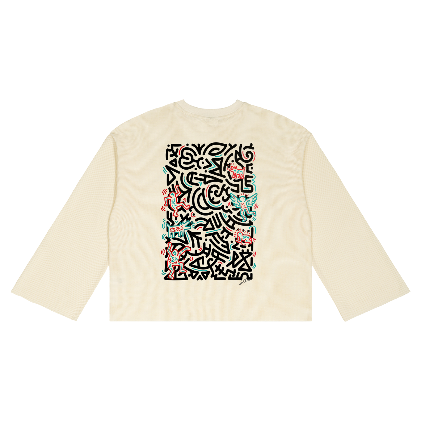 I Am the Way SQUIGGLE Unisex Waffle Raw Edge T-Shirt