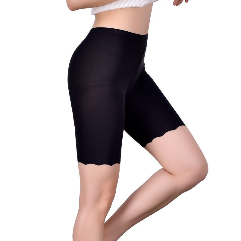 Curvy High Waist Silk Seamless Shorts