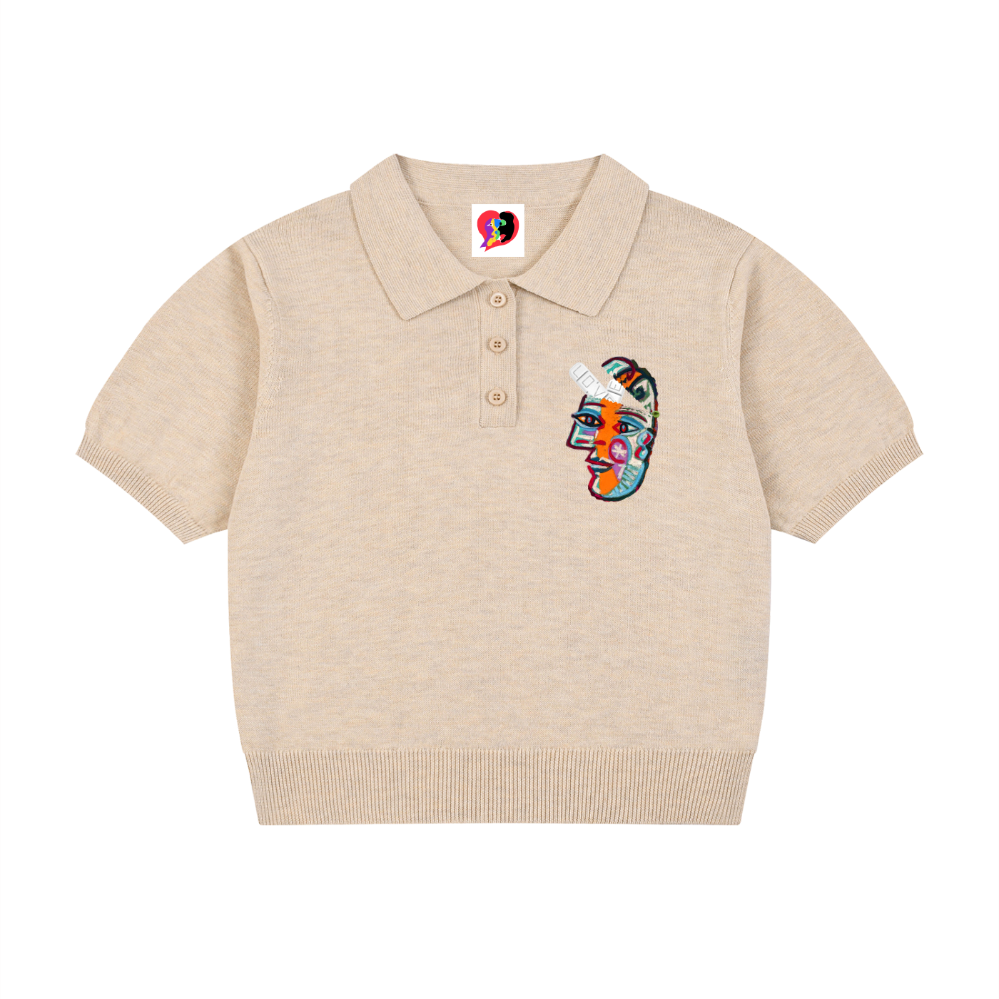 Picasso Sippy Cup Women’s Knit Cotton Polo Shirt