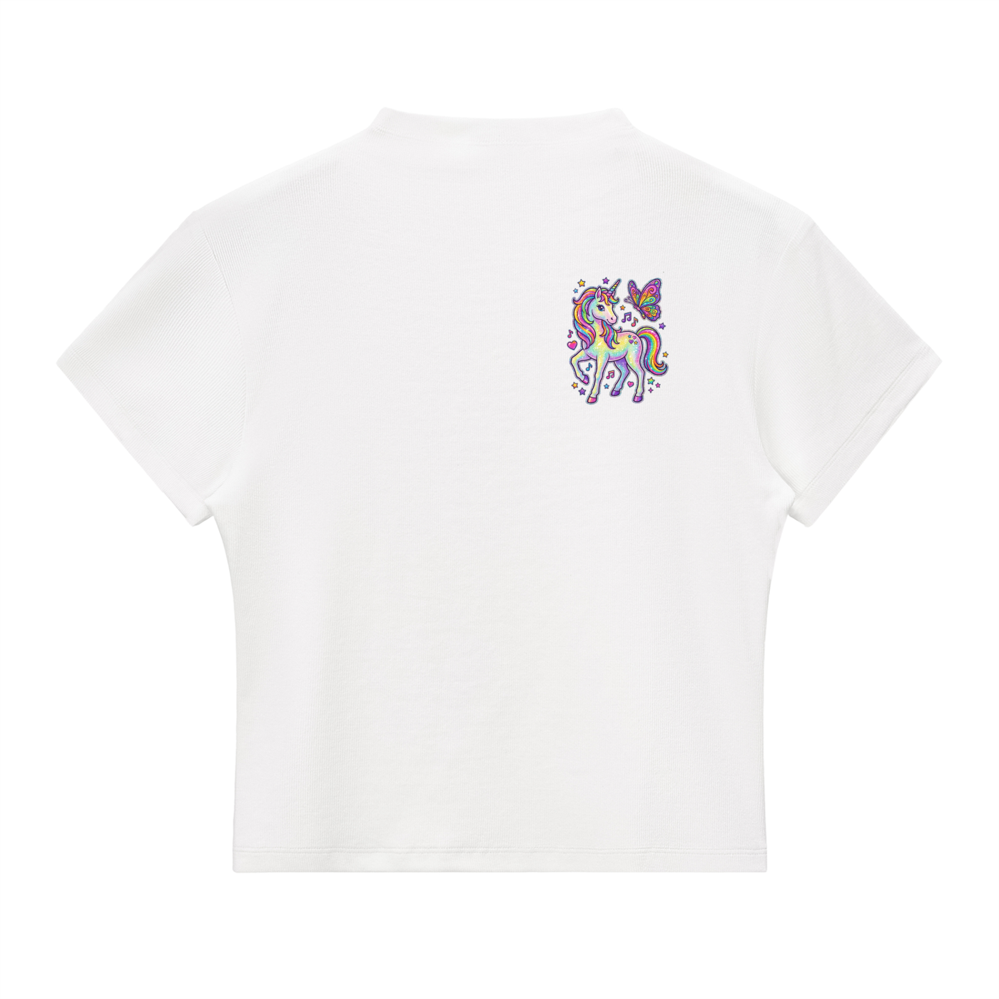 The KnarF AsiL Dolphin Unicorn Butterfly Essential Slim Fit Mock Neck T-Shirt