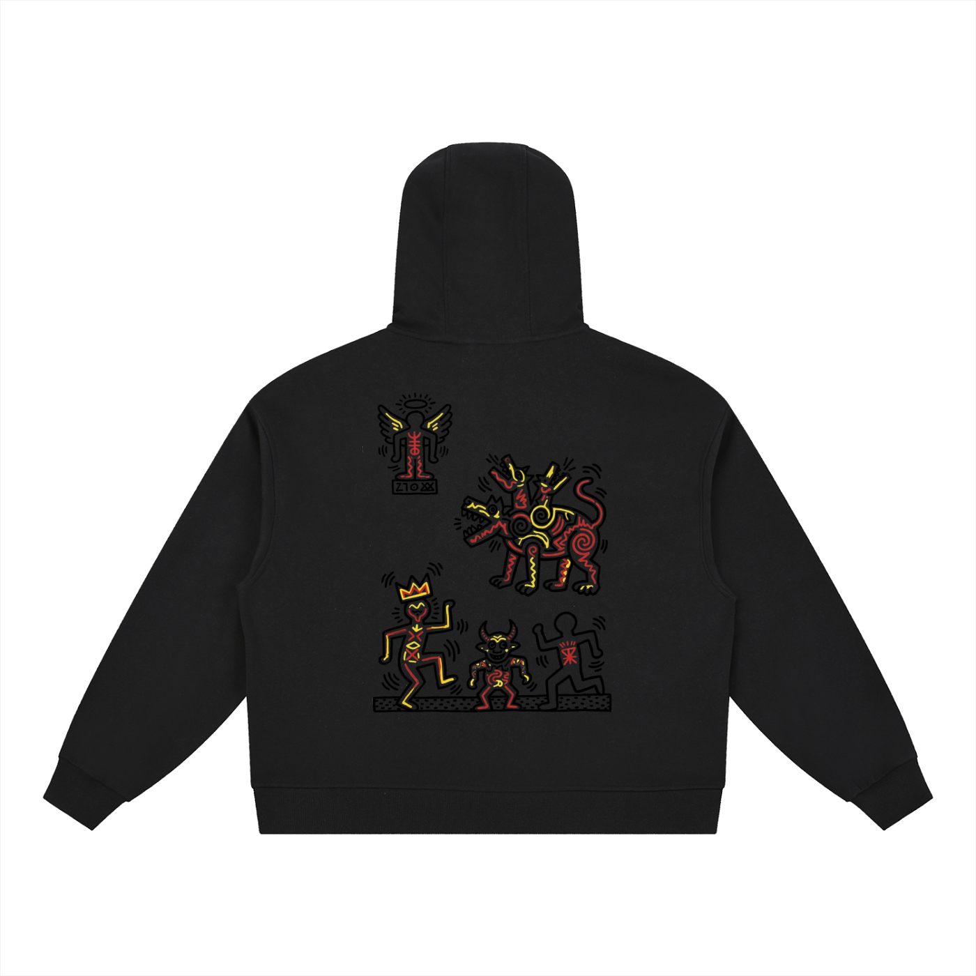 Boxy Button Placket Hoodie