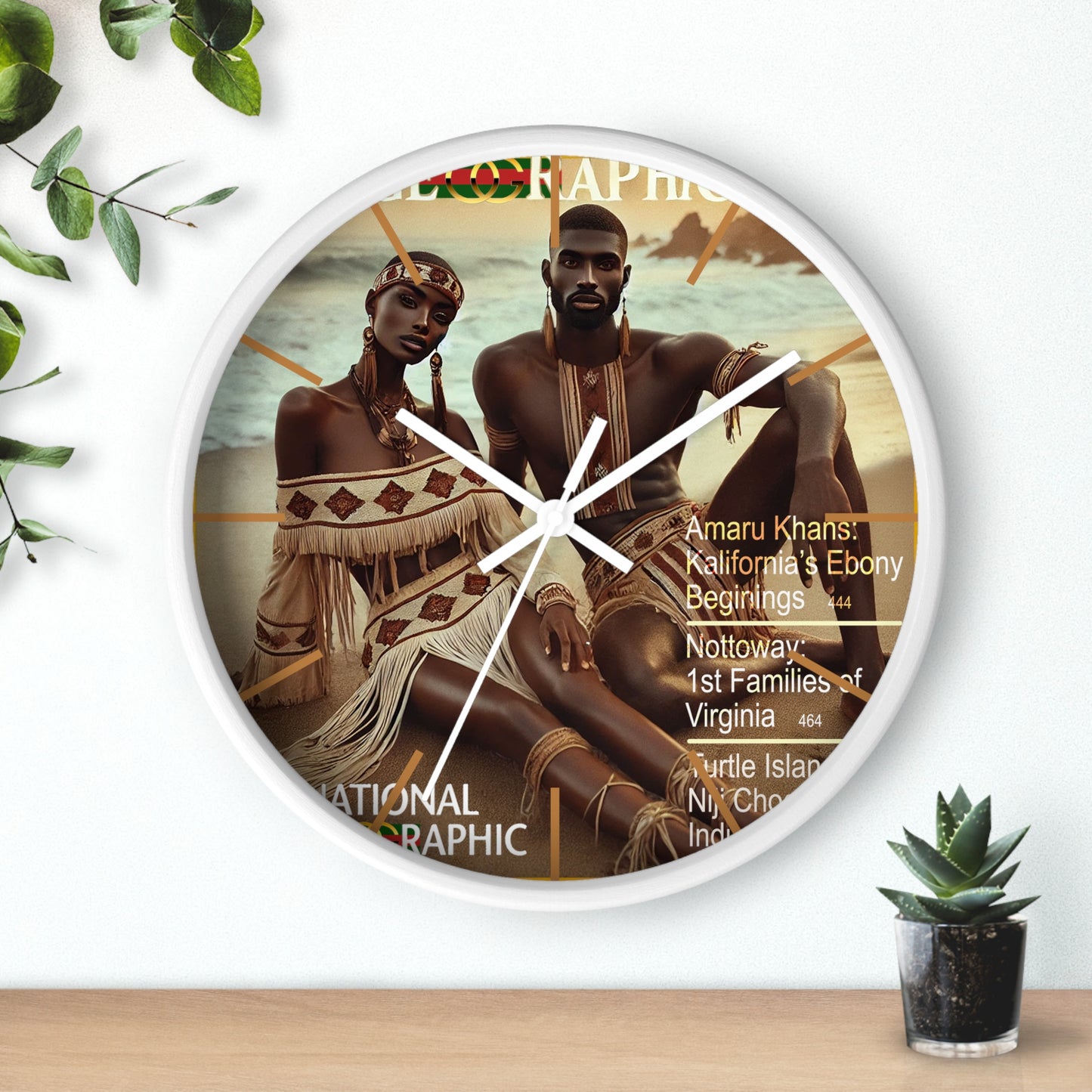 Turtle Island Amaru Khan Aborigine Wall Clock