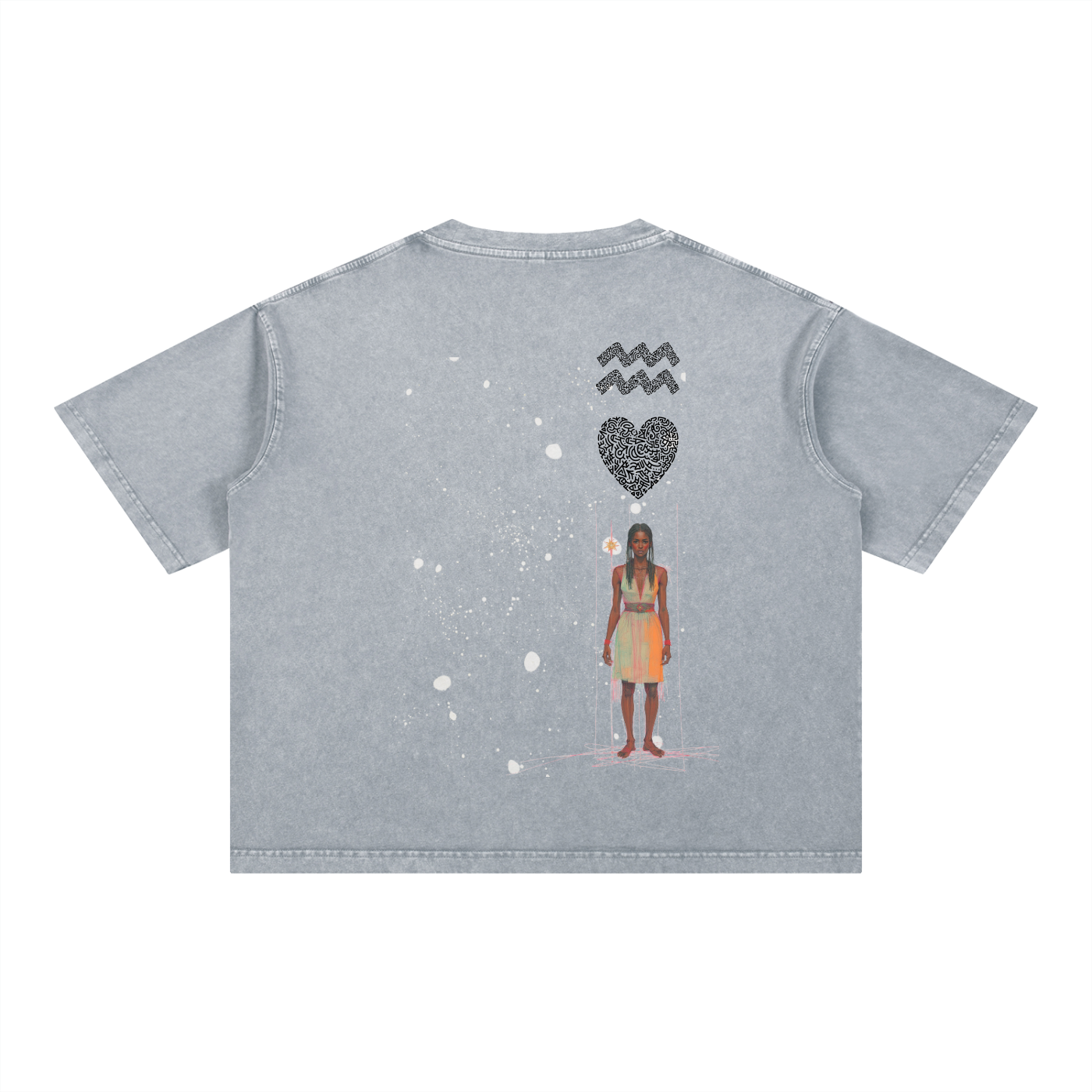 Amaru Khan Mineral Wash Boxy Cotton T-Shirt
