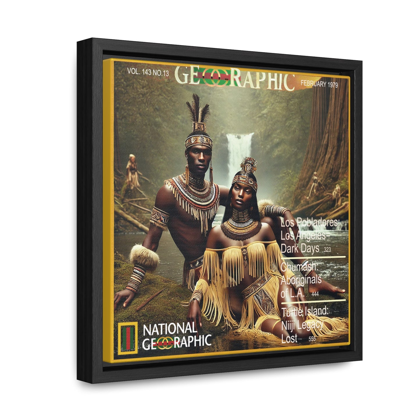 Turtle Island Amaru Khan Gallery Canvas Wraps, Square Frame