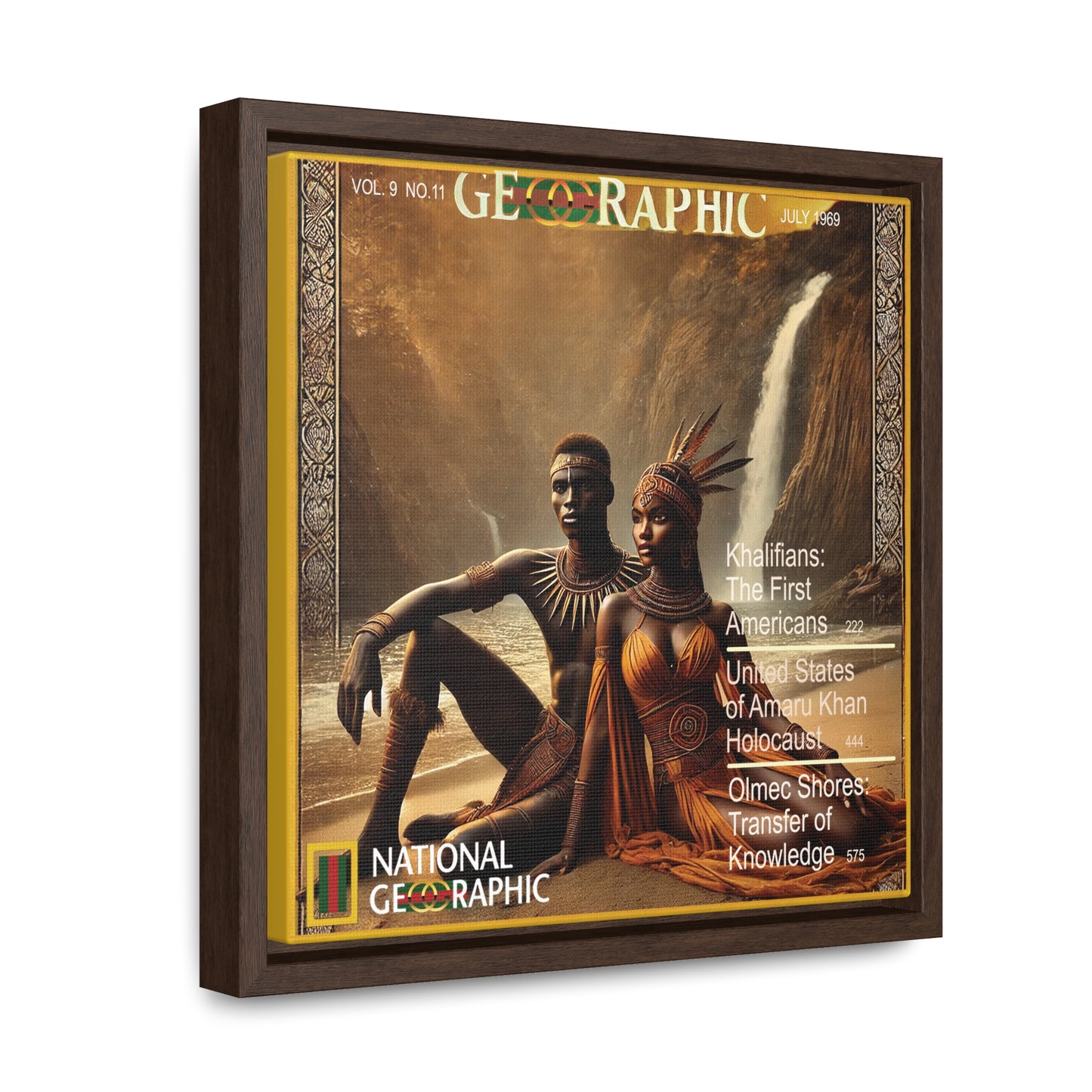 Choctaw Amaru Khan Aborigine Gallery Canvas Wraps, Square Frame