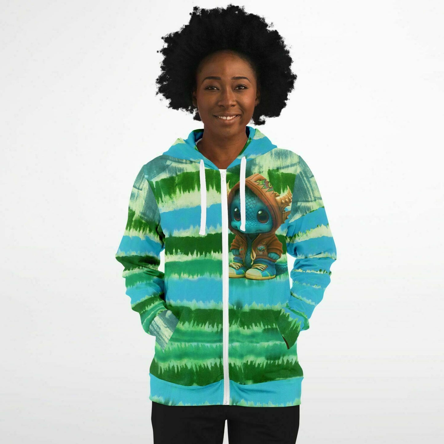 Baby Dragon Jam Aqua Zip-Hoodie