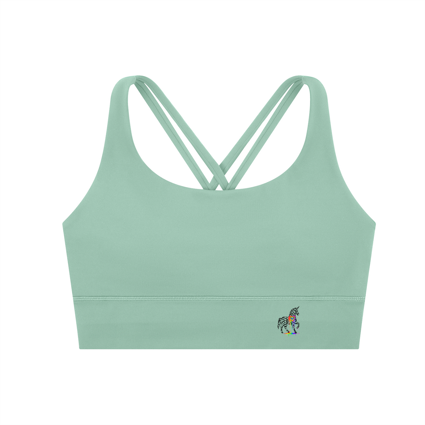 SQUIGGLE Strappy Criss-Cross Sports Bra