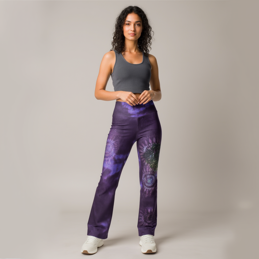 After Hours Dark Plum Remix Flare leggings