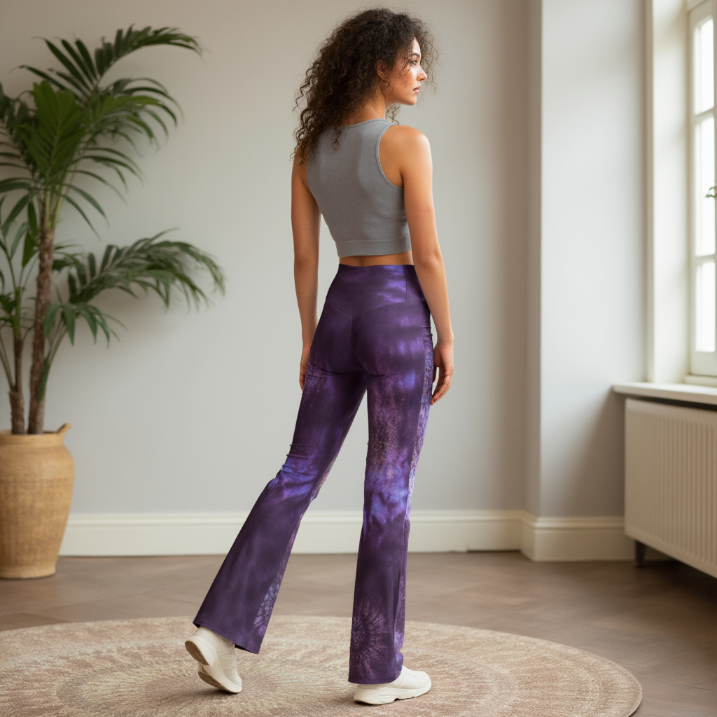 After Hours Dark Plum Remix Flare leggings