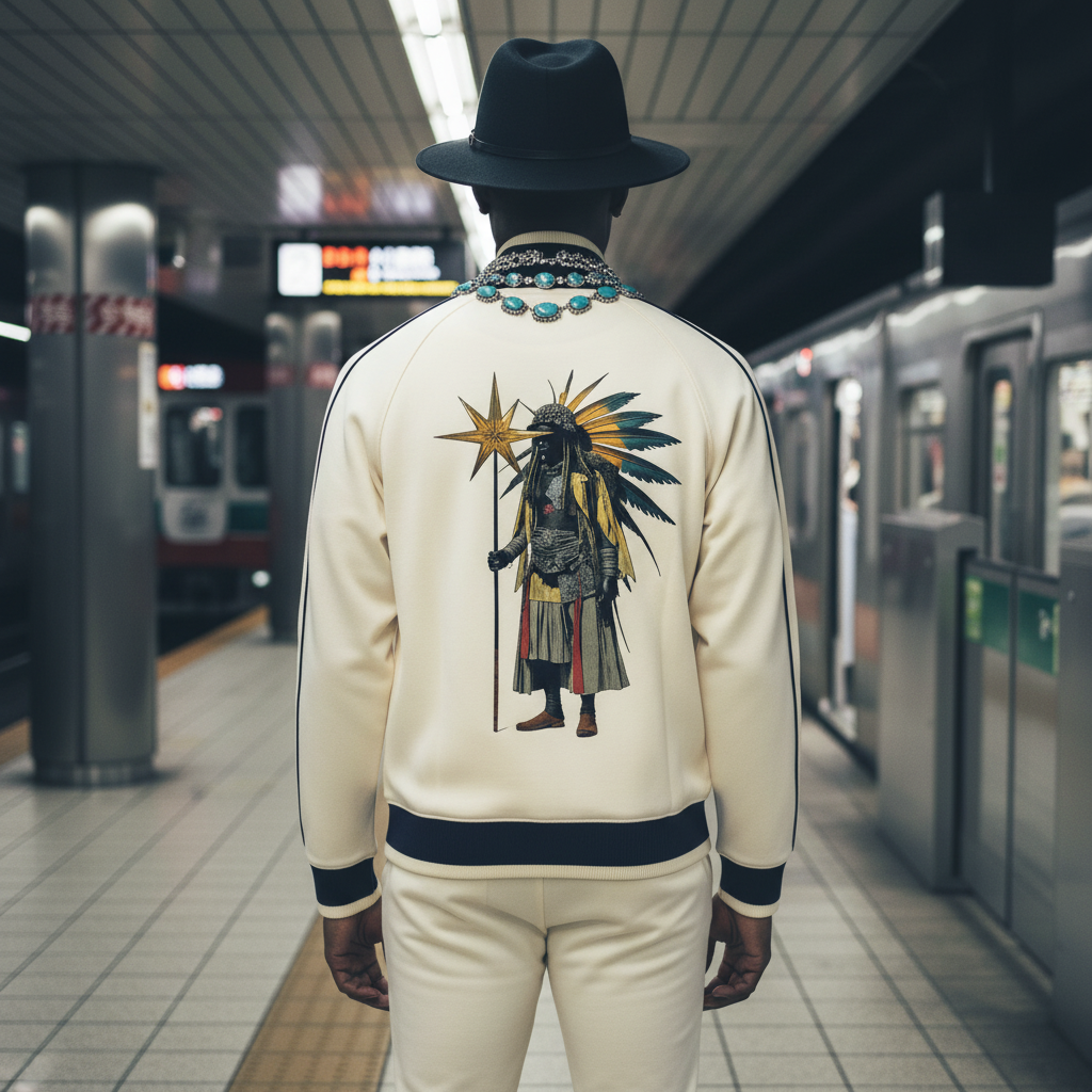 AmaruKhan Hebrews Color Block Raglan Sleeve Zip Track Jacket