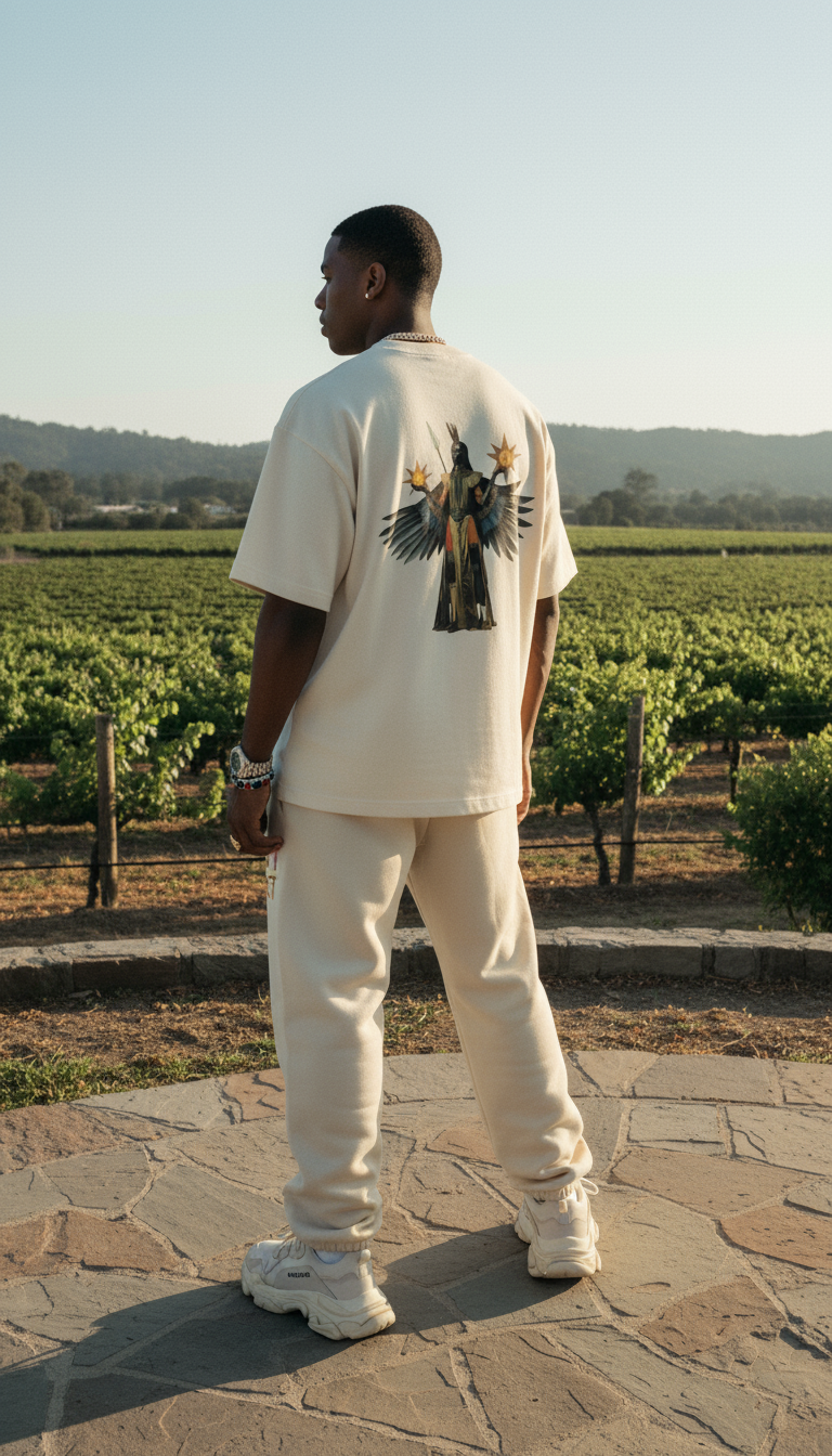 AmaruKhan Hebrews Heavyweight Knitted Round Neck T-Shirt