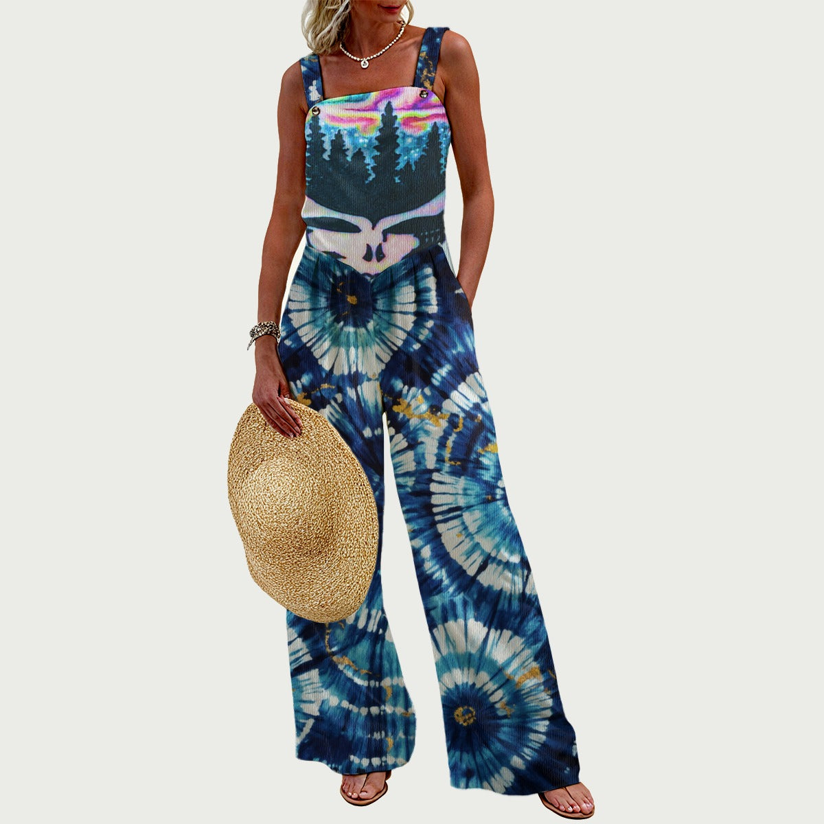 Aurora Thoughts Women's Wide-Leg Jumpsuit 1