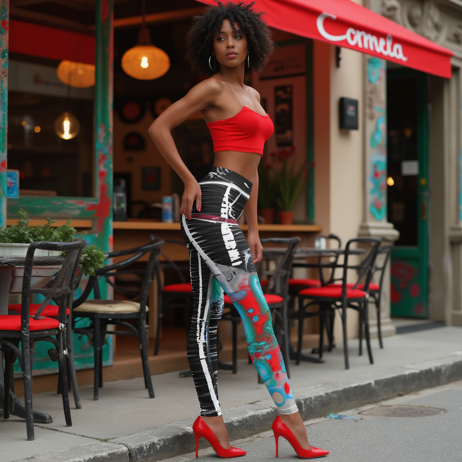 Stilvolle Low Waist Leggings Ebenbild