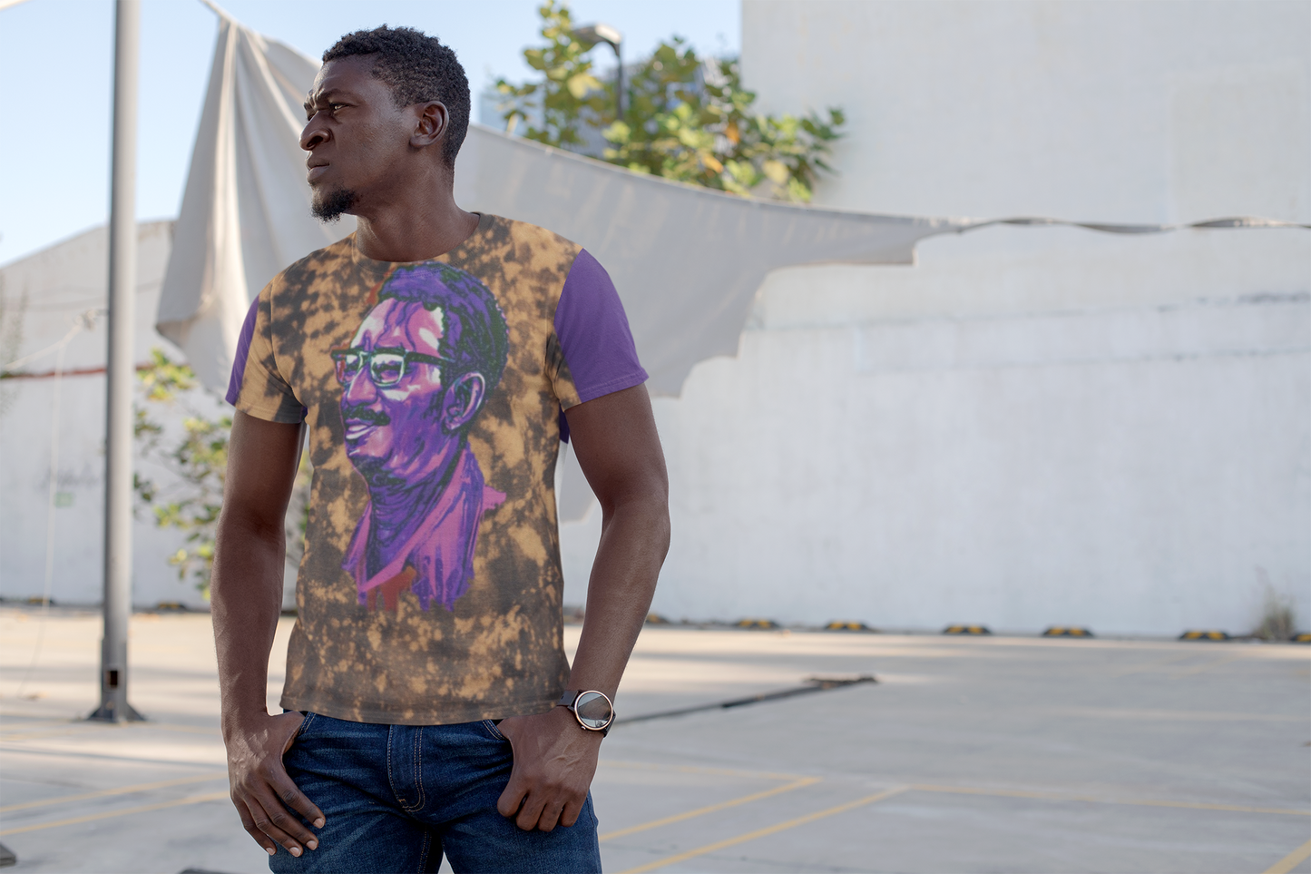 Cheikh Anta Diop Mandala Mens Cotton T-Shirt HUE+MAN Collective