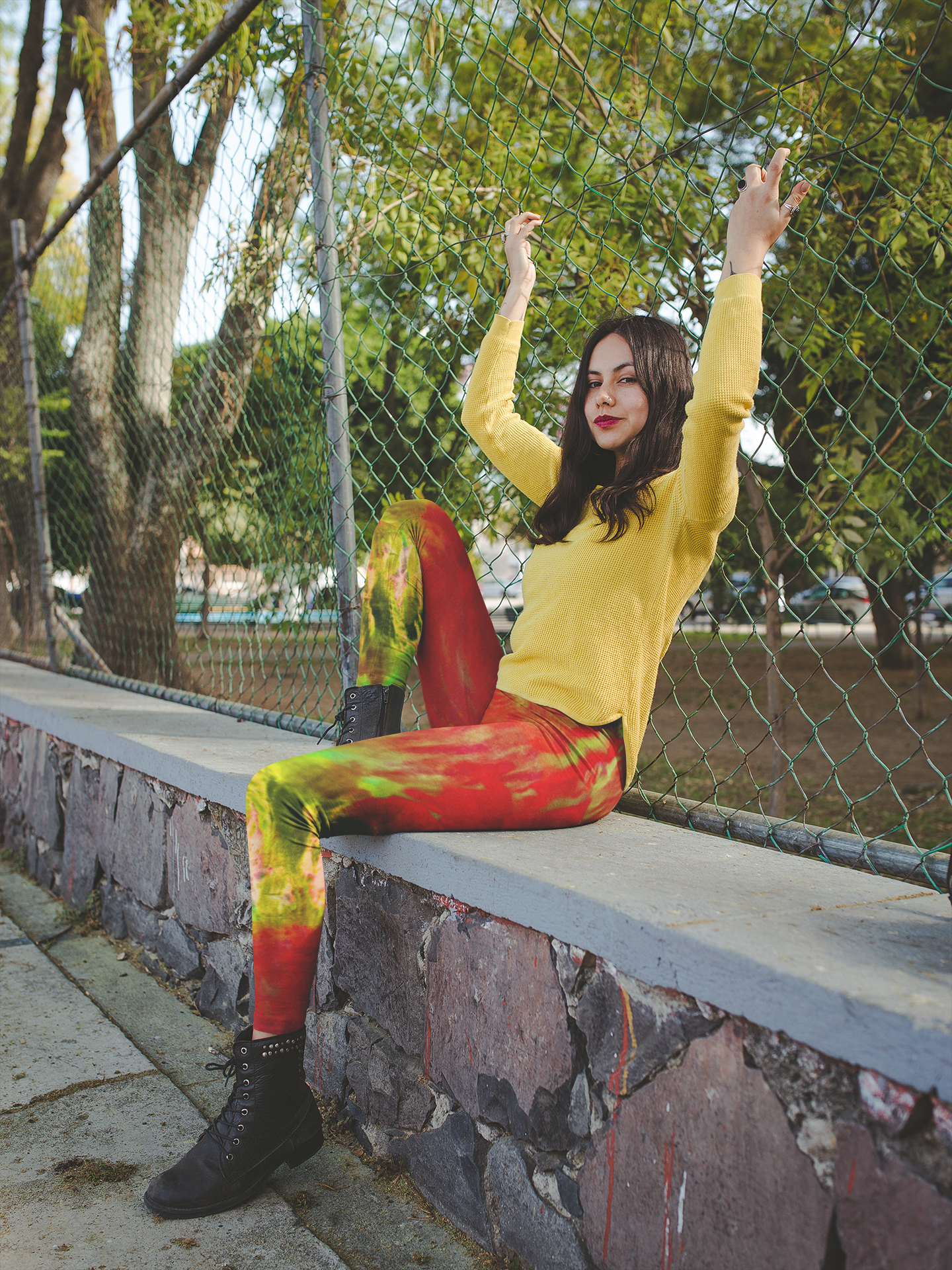 Watermelon Wet Yoga Leggings