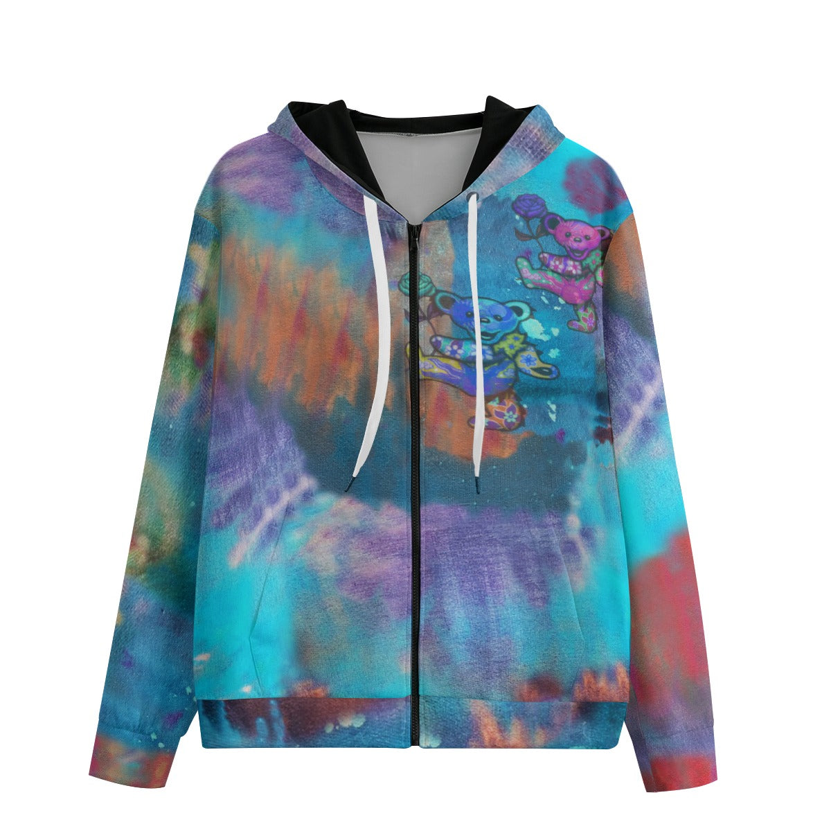 Grateful Deadhead Dancing Bears Cotton Zip Hoody