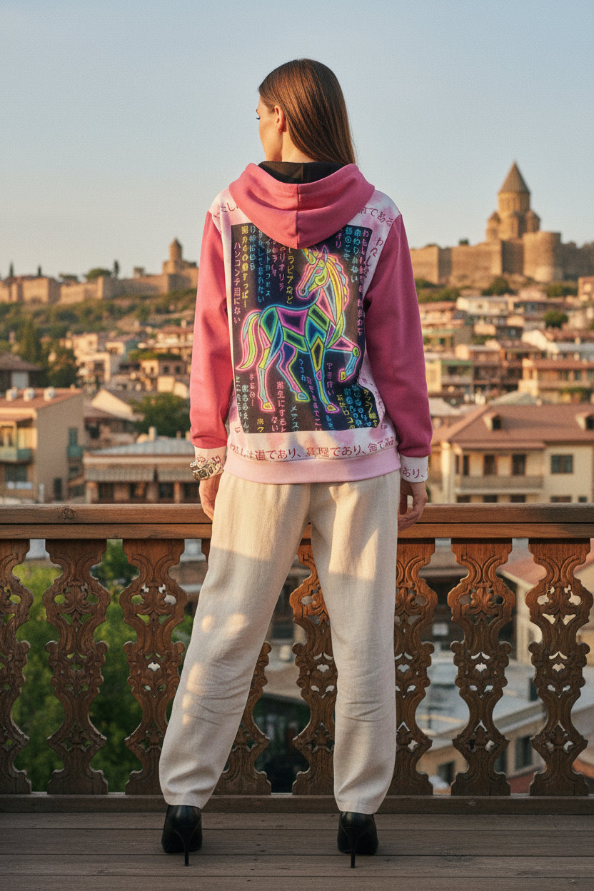 Heart I am the way わたしは道であり、真理であり、命である Cotton Zip Up Hoodie