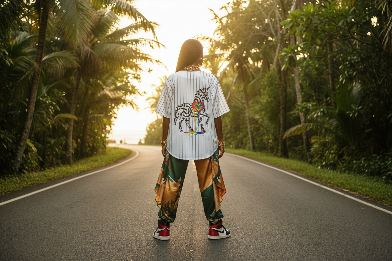 I Am the Way Unisex Striped Full-Zip Baseball Jersey