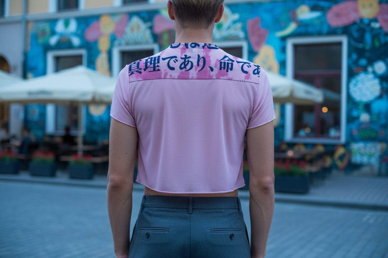 I am the way Short Sleeves Sheer Mesh Crop Top