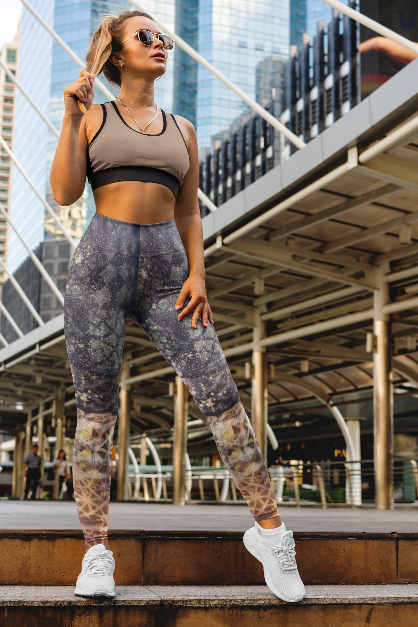 Kaleidoskop-Spiegel-Yoga-Leggings