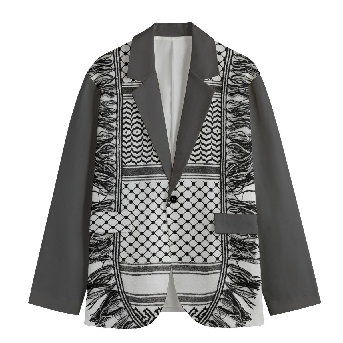 Kufiya Keffiyeh Splash Cotton Blazer Jacket