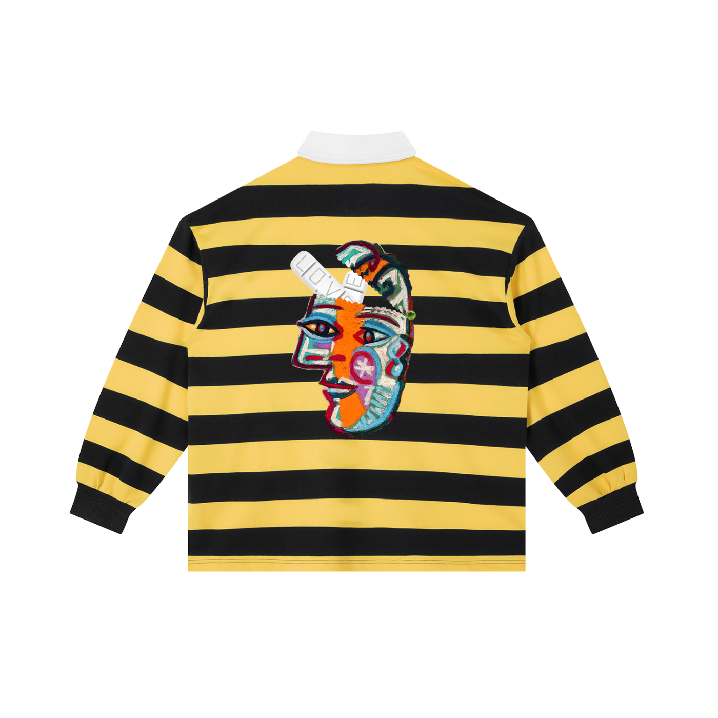 Love Pill Color Block Stripe Polo Shirt