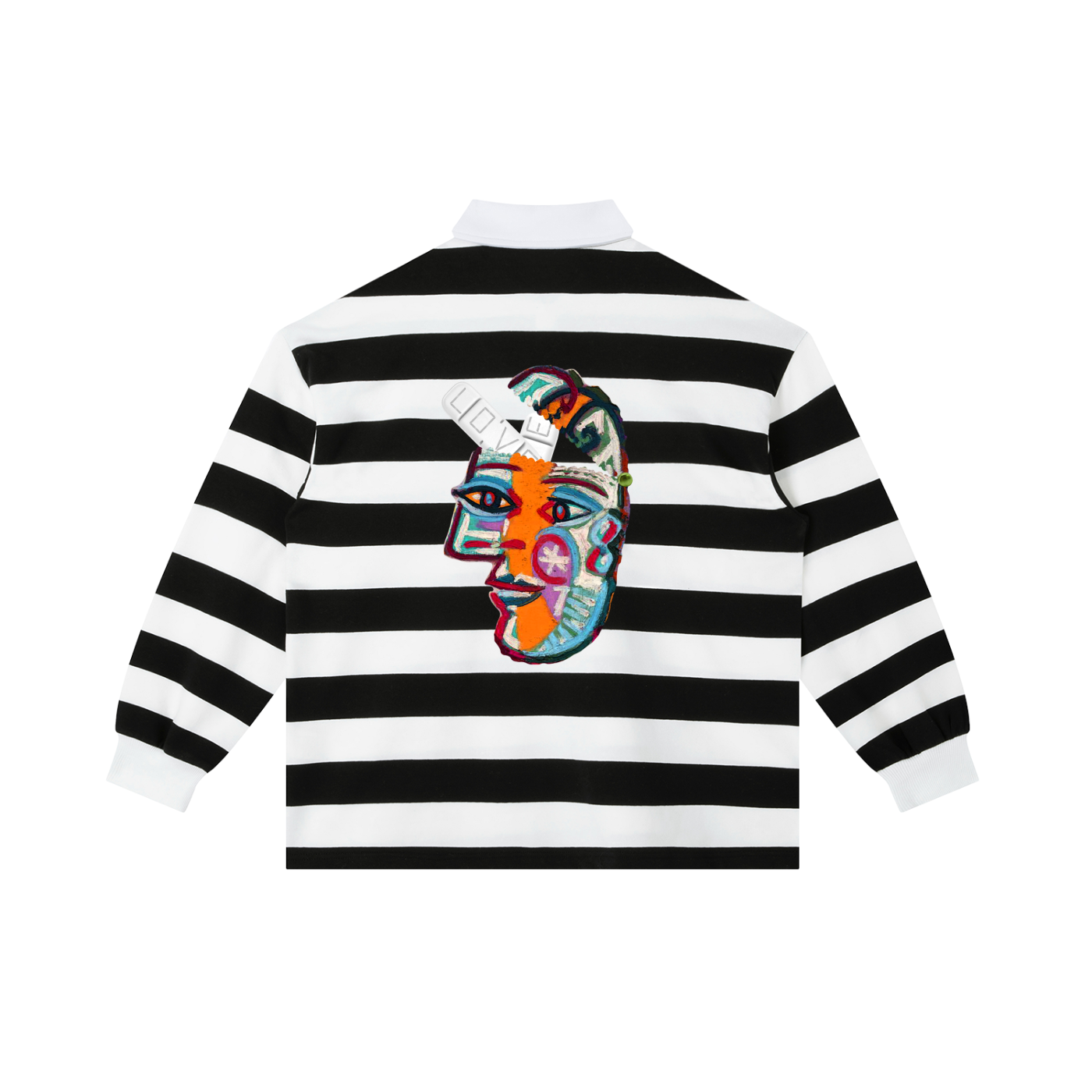 Love Pill Color Block Stripe Polo Shirt