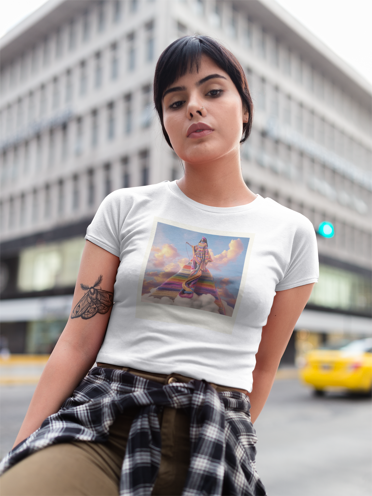 Nubian Kemet Polaroid Queen Women's Crop T-Shirt