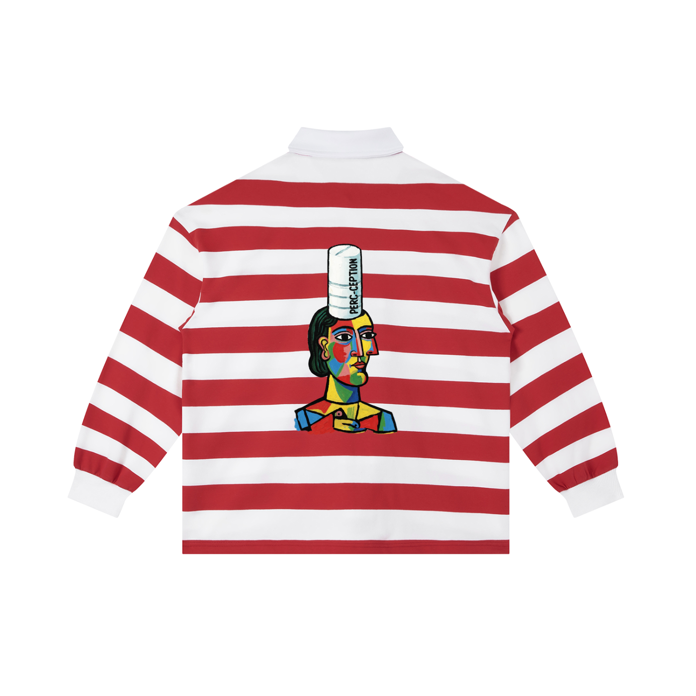 PERC CEPTION Color Block Stripe Polo Shirt