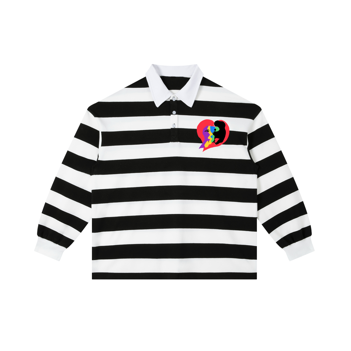 PERC CEPTION Color Block Stripe Polo Shirt