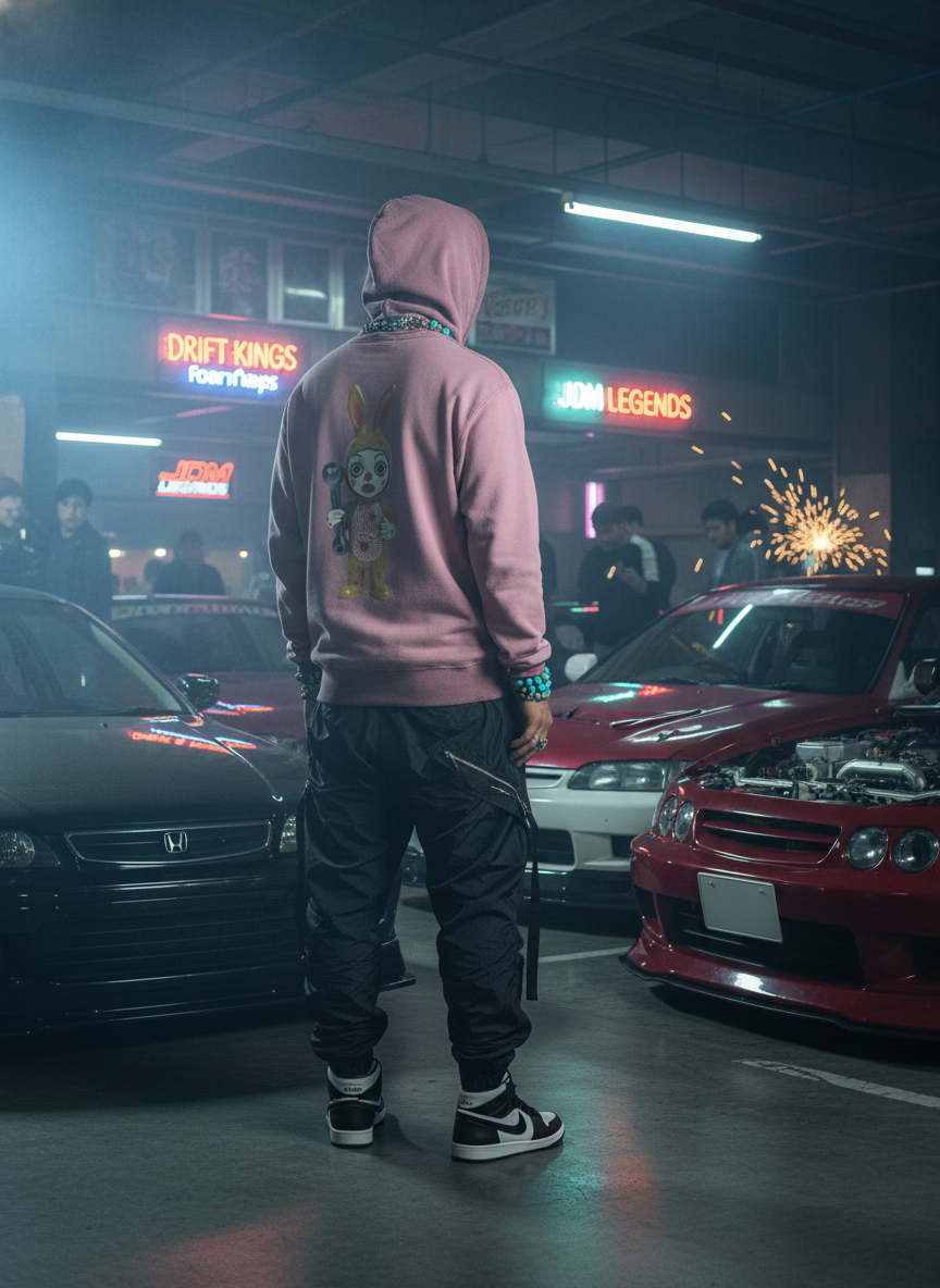 Ratchet Bunneez Ombre Stone Washed Colorpointed Hoodie