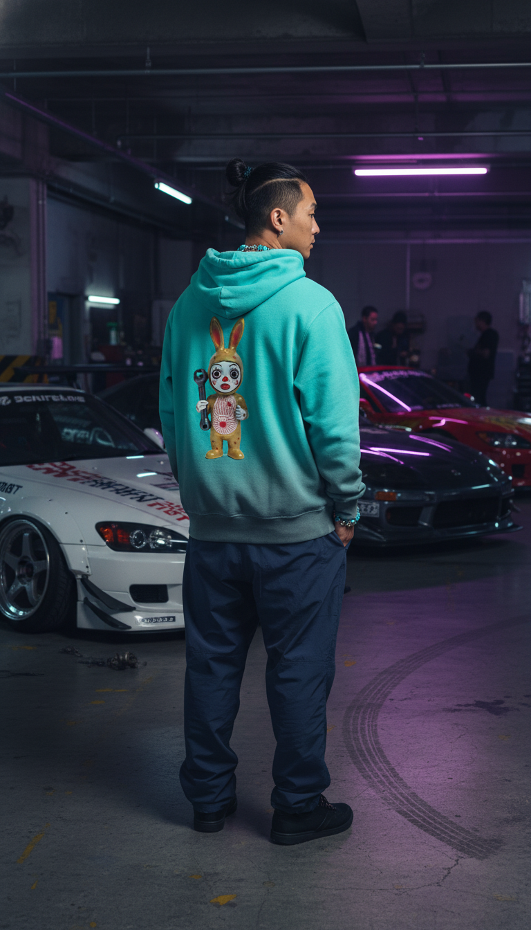 Ratchet Bunneez Ombre Stone Washed Colorpointed Hoodie