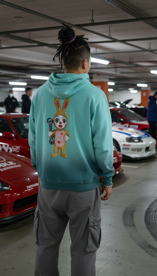 Ratchet Bunneez Ombre Stone Washed Colorpointed Hoodie