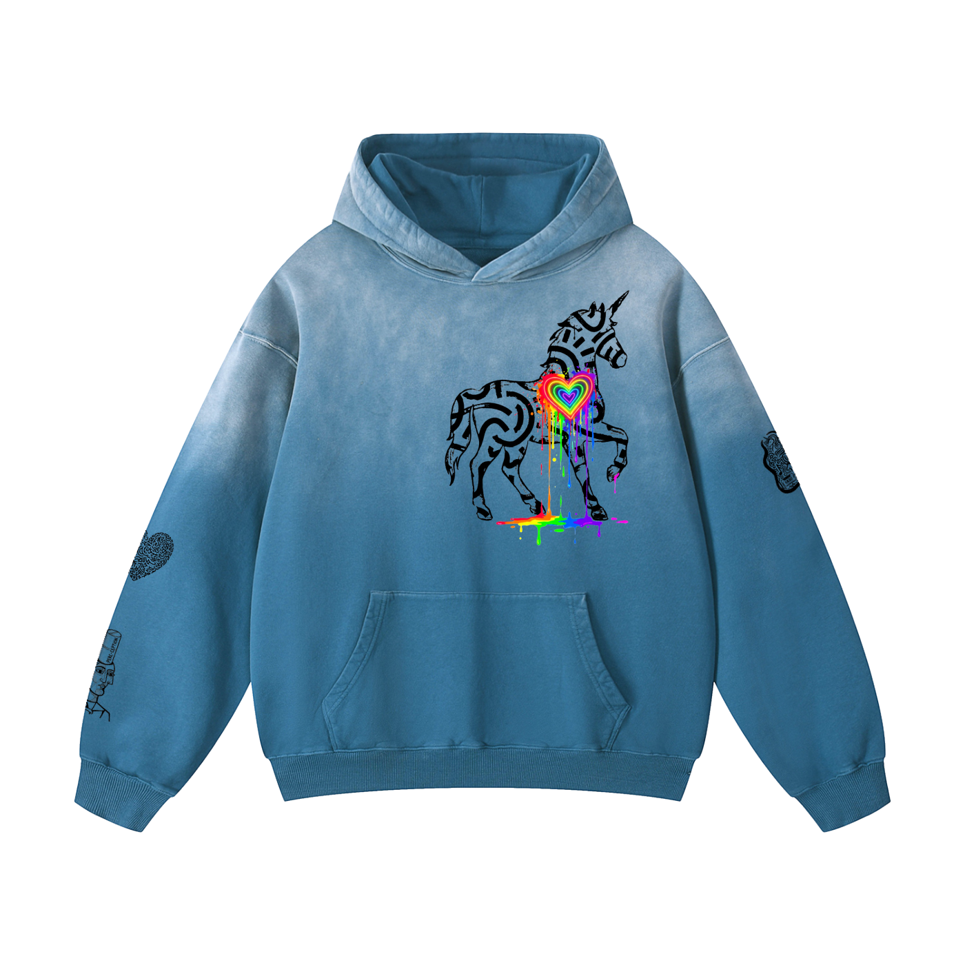SQUIG Heavyweight Sunfade Oversized Hoodie
