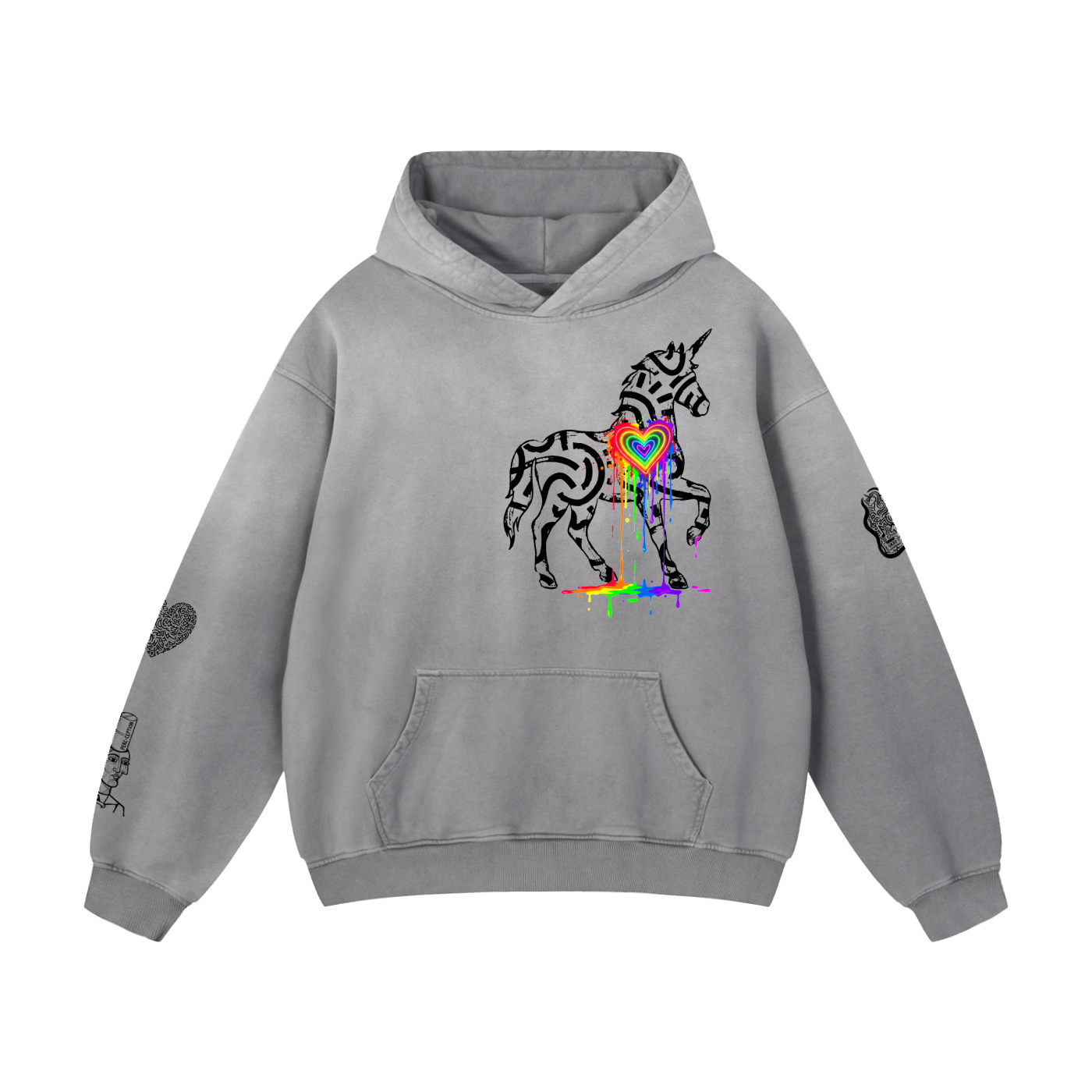 SQUIG Heavyweight Sunfade Oversized Hoodie