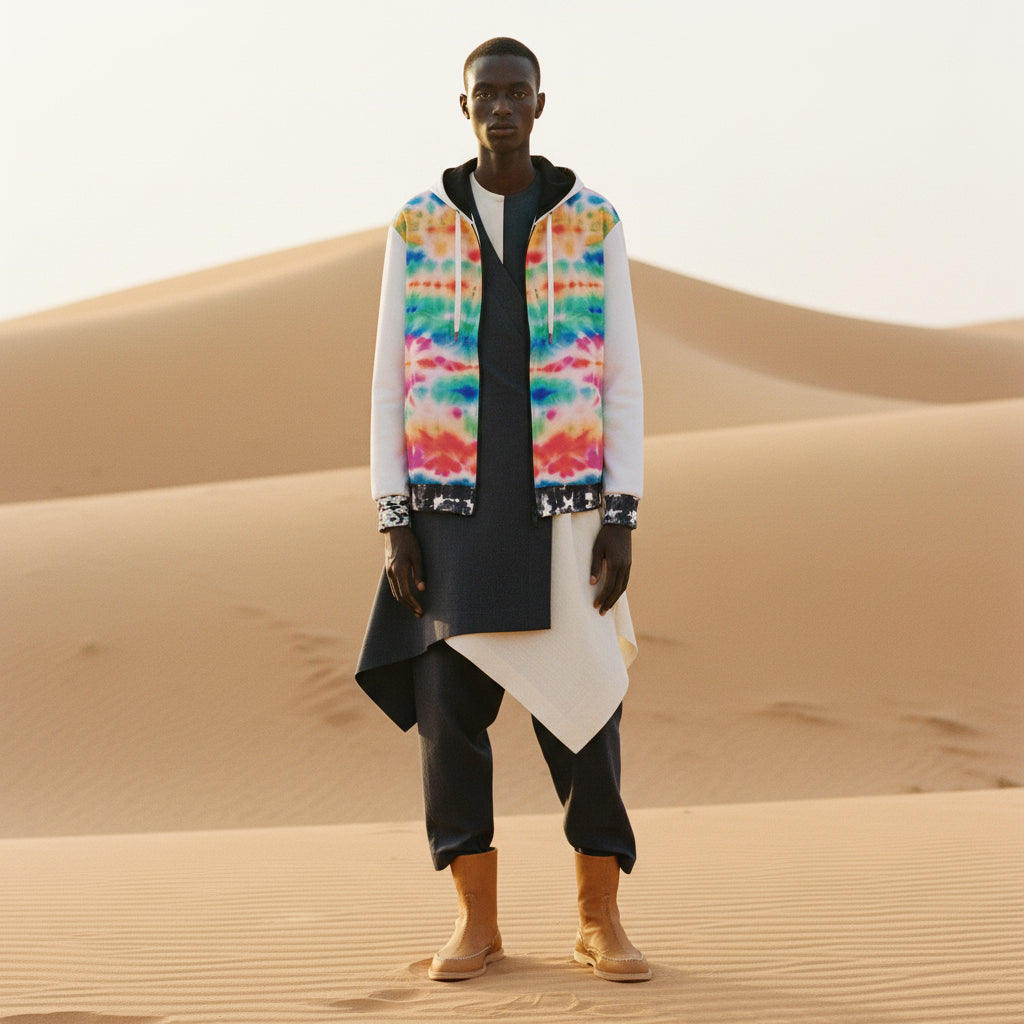 Shibori Life is Great Limited Edition Cotton Unisex Zip Hoodie