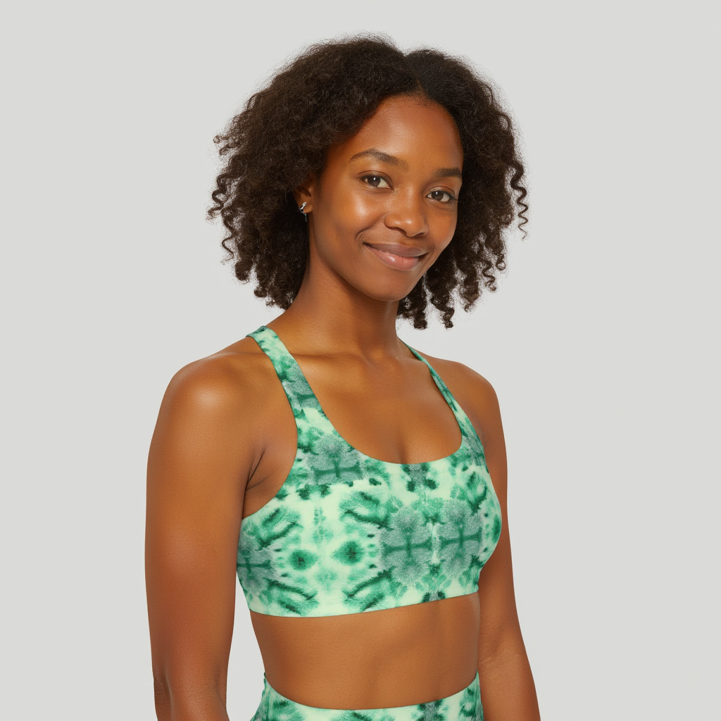 Shibori Lime Sherbert Seamless Sports Bra