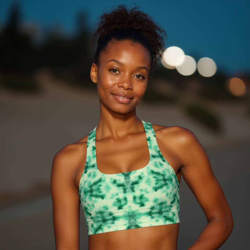 Shibori Lime Sherbert Seamless Sports Bra