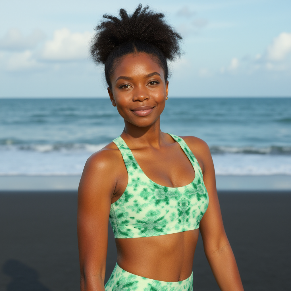 Shibori Lime Sherbert Seamless Sports Bra