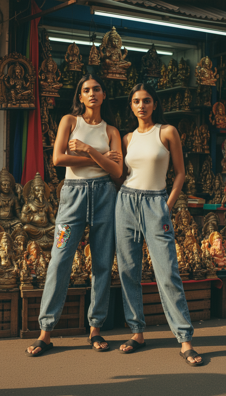 Love Bar Snow Wash Jogged Sweatpants