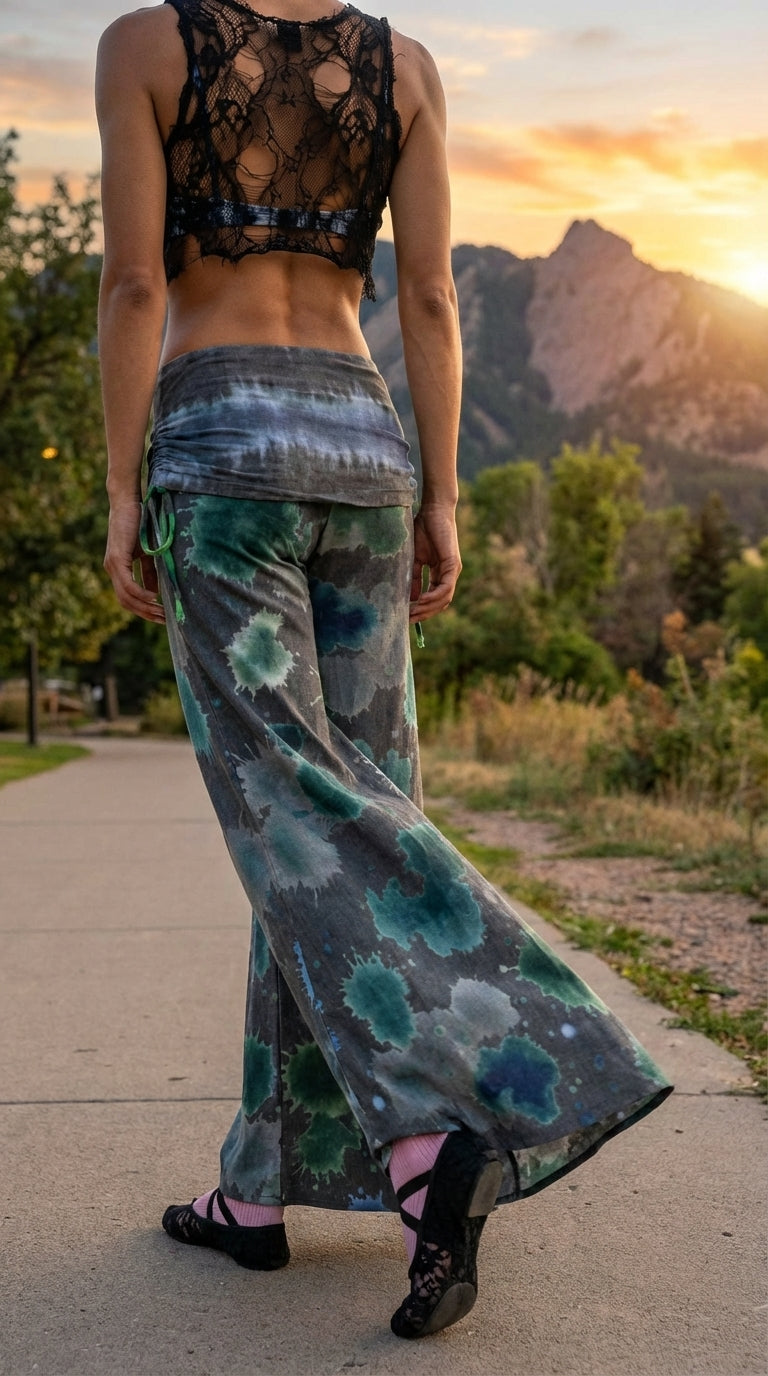 WAP Splash Women's High Waist Wide Leg Pants