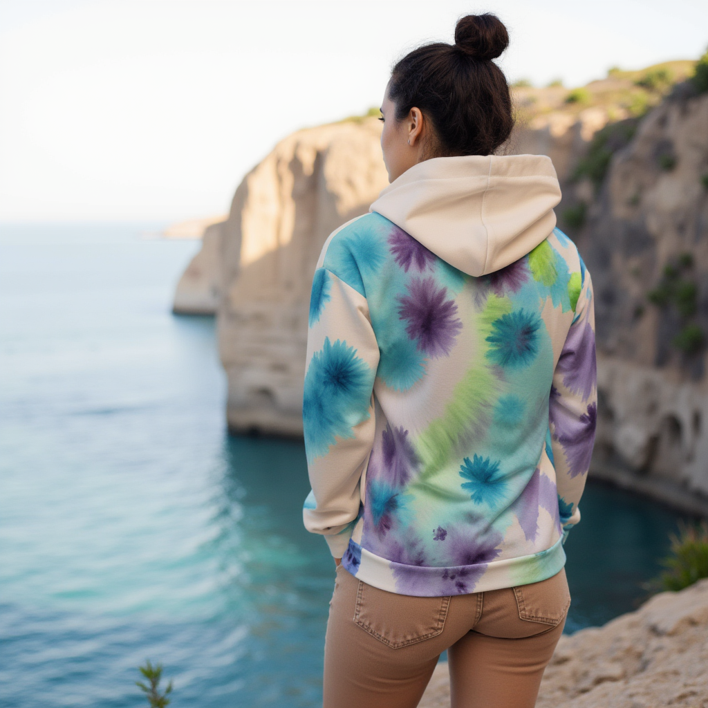 Watercolor Stripe Brush Stroke Unisex zip hoodie