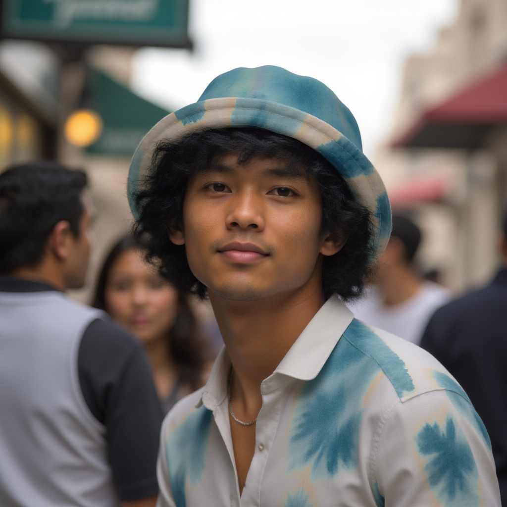 Watercolor Smudge Reversible bucket hat