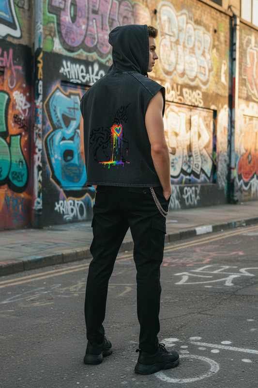 SQUIG Vintage Washed Boxy Hooded Tank Top