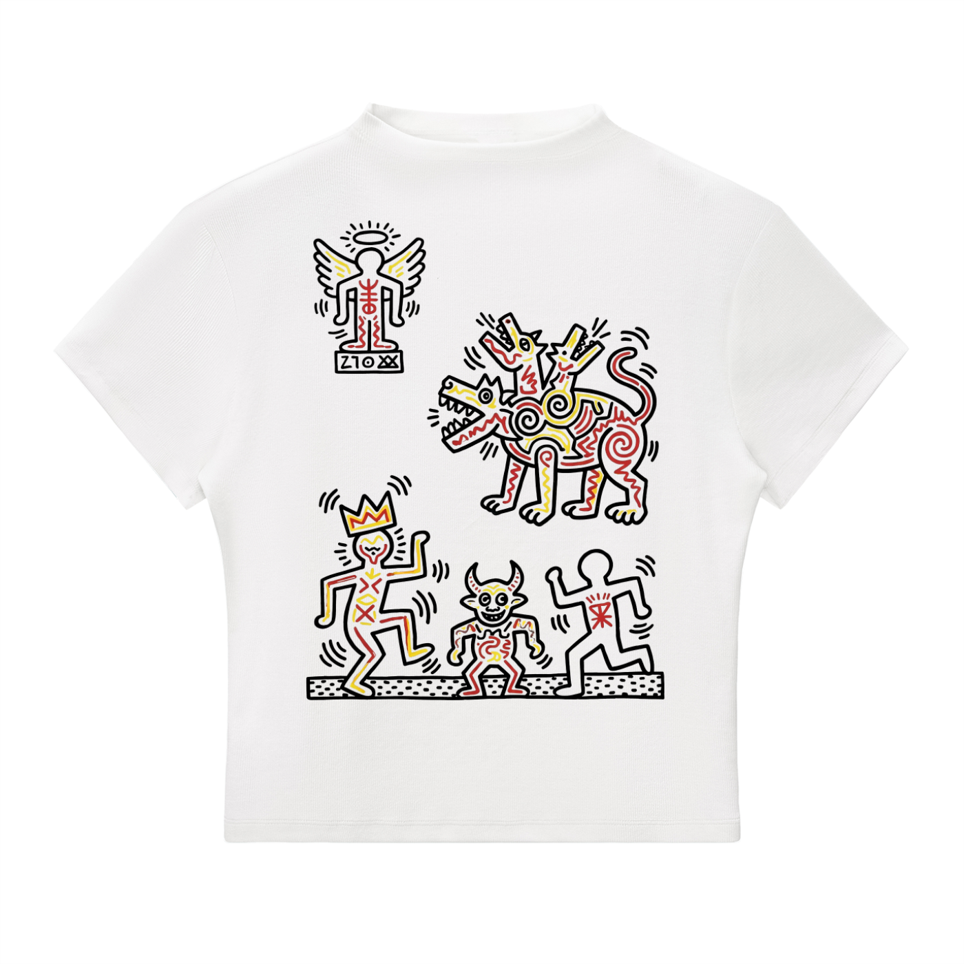 1986 Glyphs Essential Slim Fit Mock Neck T-Shirt