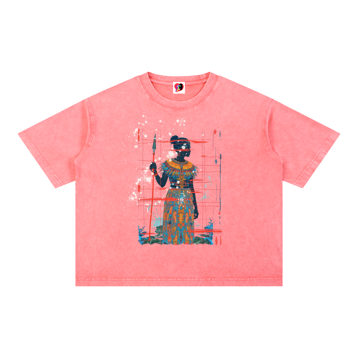 Amaru Khan Mineral Wash Boxy Cotton T-Shirt